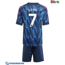 Fotballdrakt Barn Arsenal Bukayo Saka #7 Bortedraktsett 2025-26 Kortermet (+ Korte bukser)